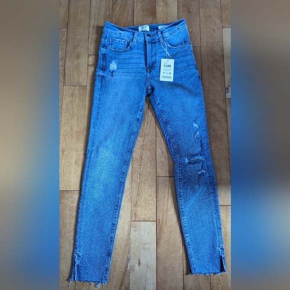 Blue Denim High Rise Skinny Jeans - Kensie Jeans - Picture 1 of 6